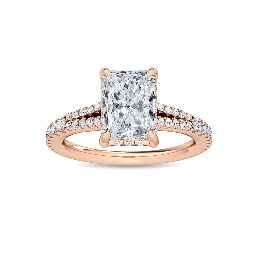 18K Rose Gold Lab Grown Diamond Engagement Ring 2.55 ctw R56374EM-3