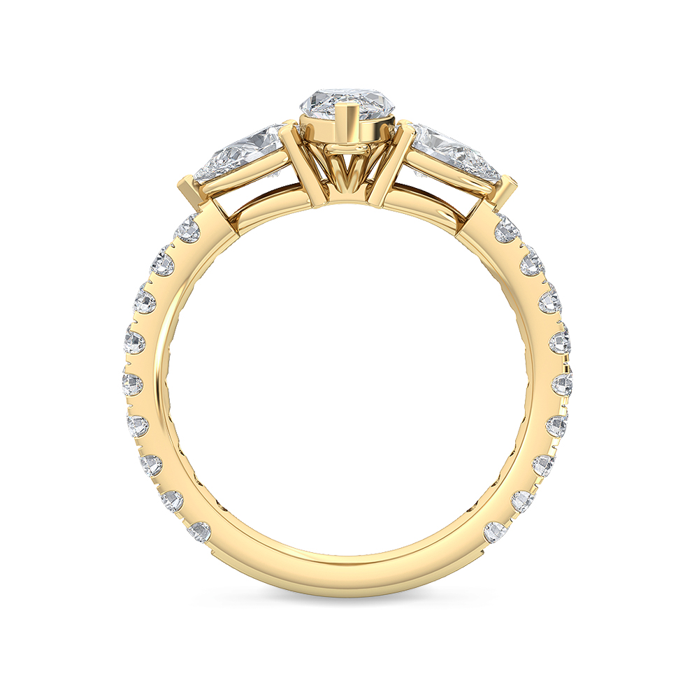 18K Yellow Gold Lab Grown Diamond Engagement Ring 1.67 ctw R56705MQ-0.63CT