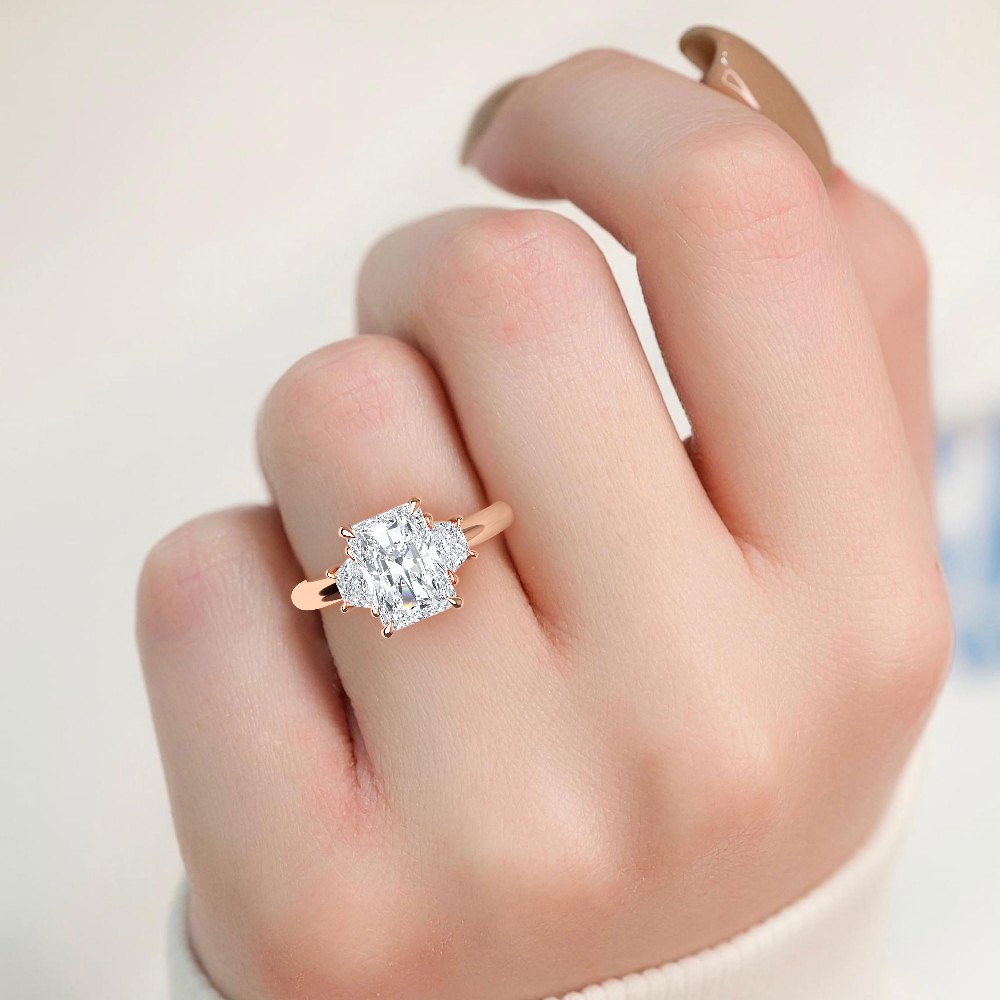 18K Rose Gold Lab Grown Diamond Engagement Ring 1.42 ctw R56939RDT-1