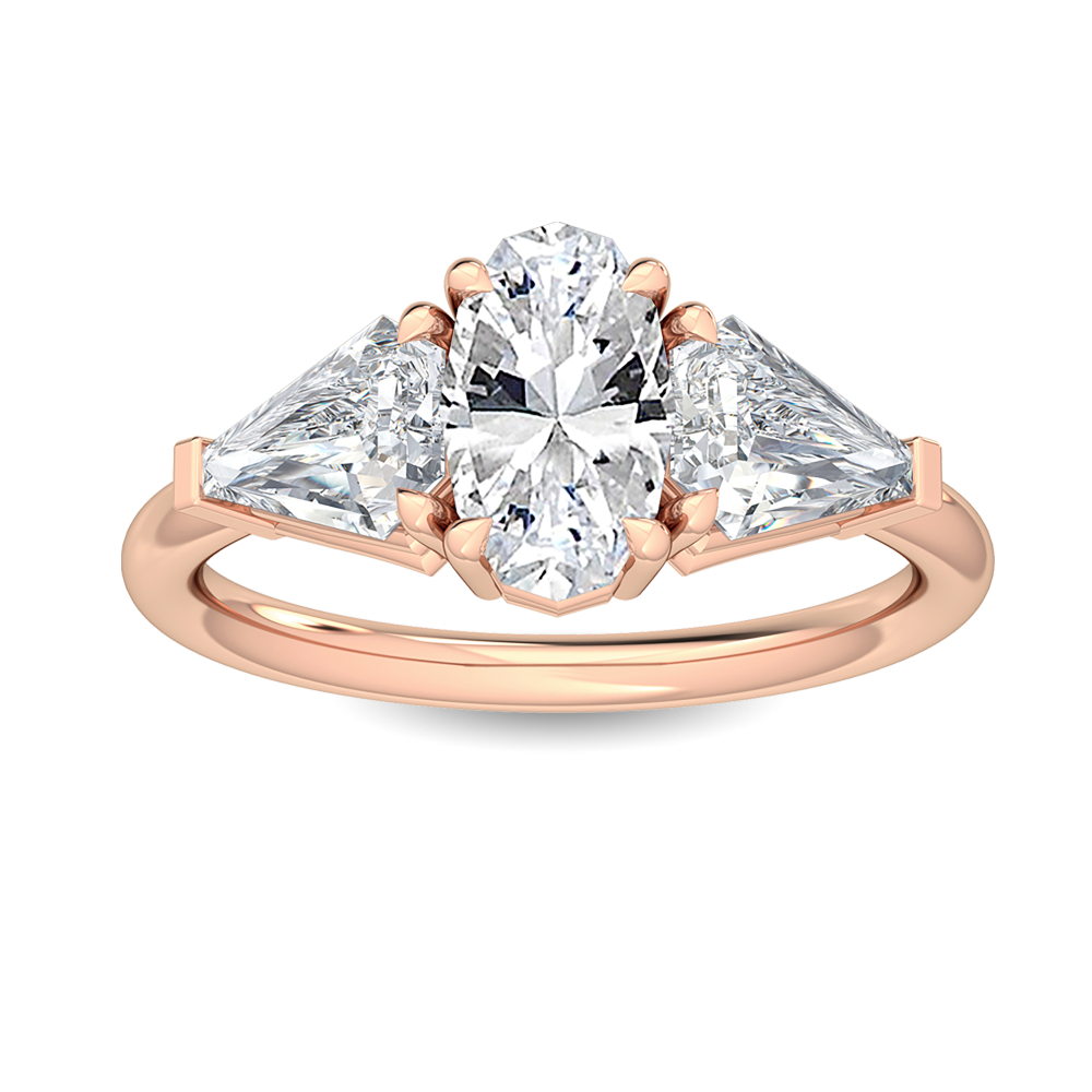 18K Rose Gold Lab Grown Diamond Engagement Ring 2.15 ctw R57158