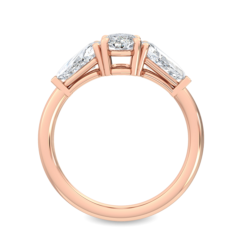 18K Rose Gold Lab Grown Diamond Engagement Ring 2.15 ctw R57158