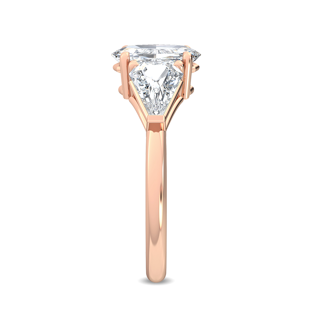 18K Rose Gold Lab Grown Diamond Engagement Ring 2.15 ctw R57158