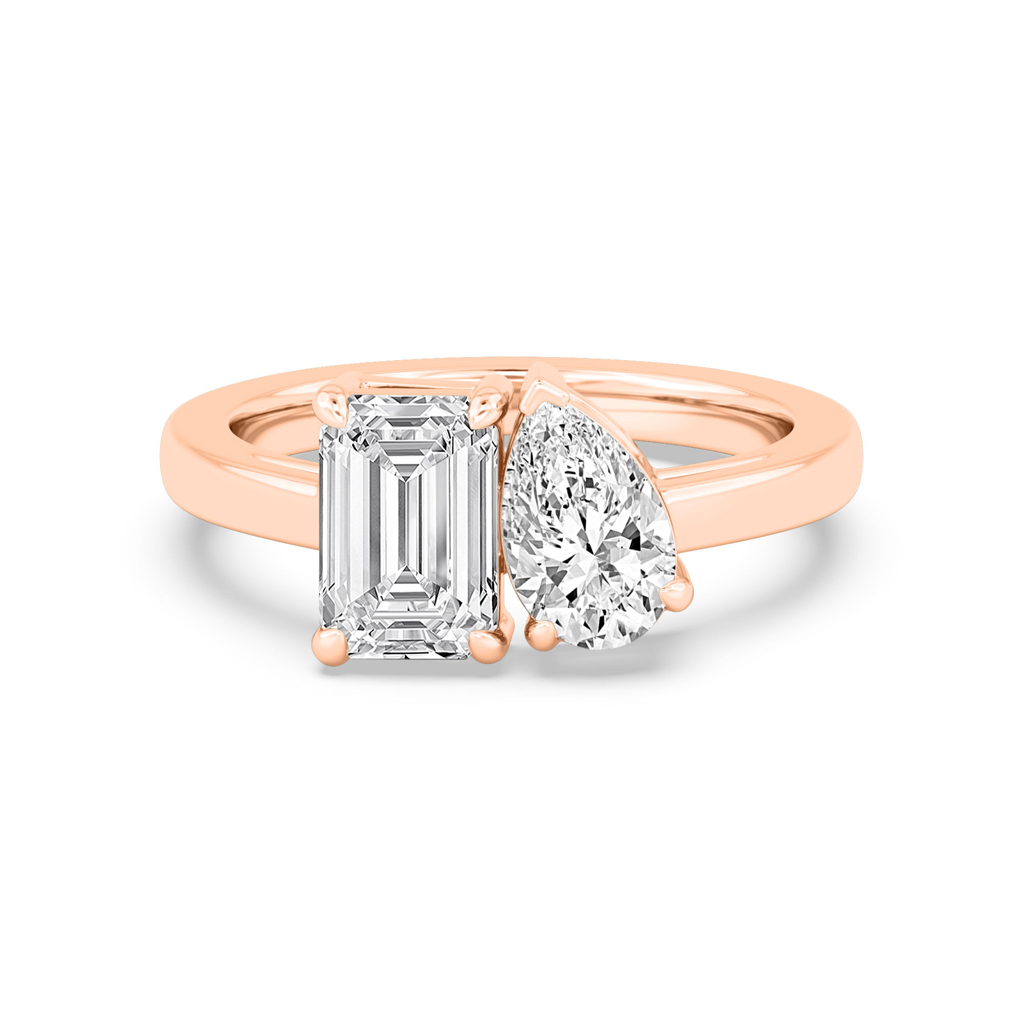 18K Rose Gold Lab Grown Diamond Engagement Ring 2.12 ctw R57526PEEM-2