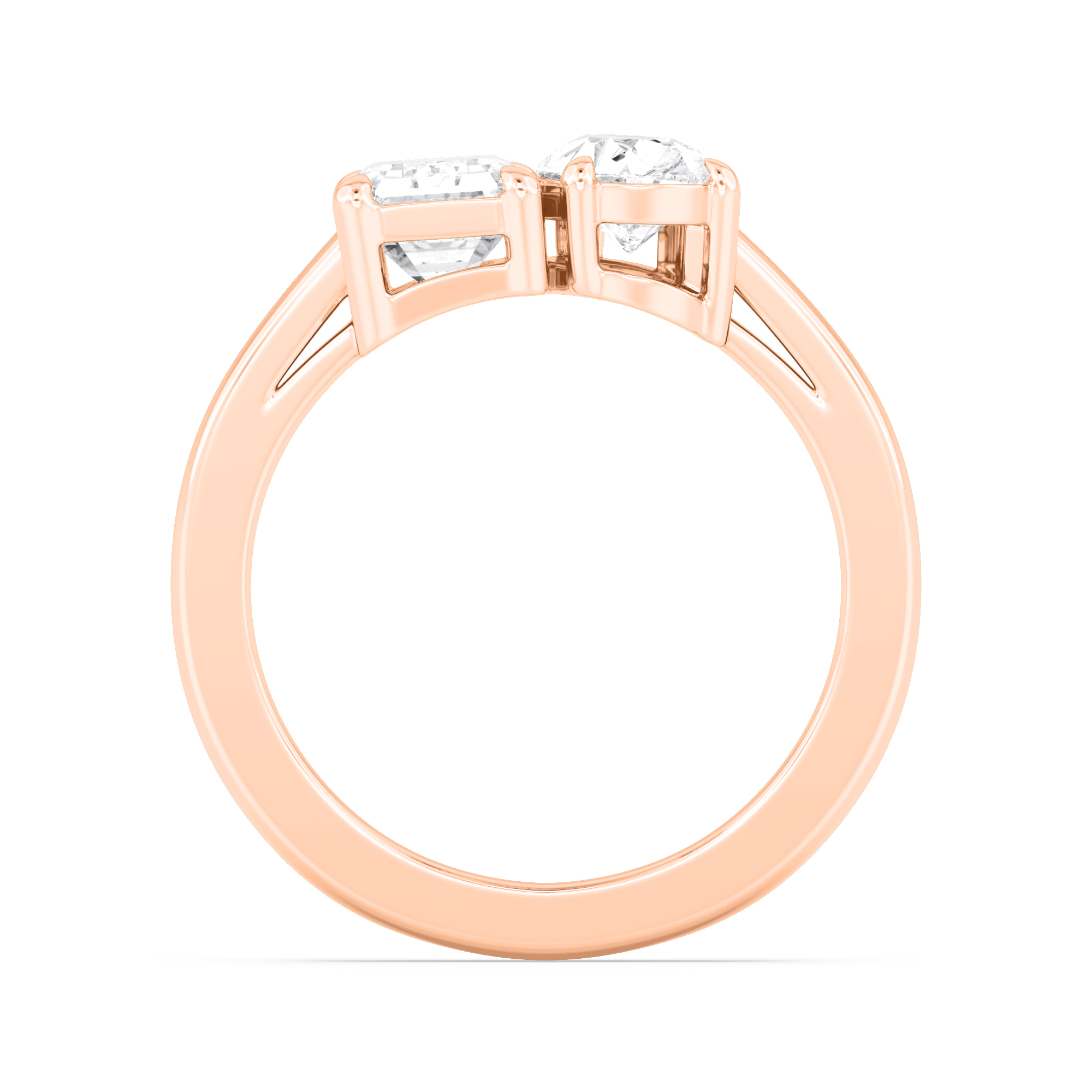 18K Rose Gold Lab Grown Diamond Engagement Ring 2.12 ctw R57526PEEM-2