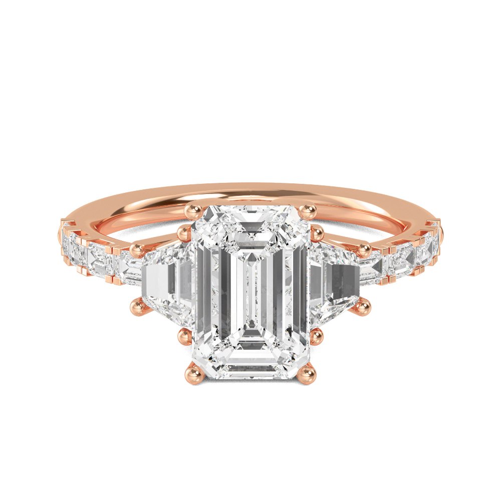 18K Rose Gold Lab Grown Diamond Engagement Ring 2.93 ctw R57546EM-2