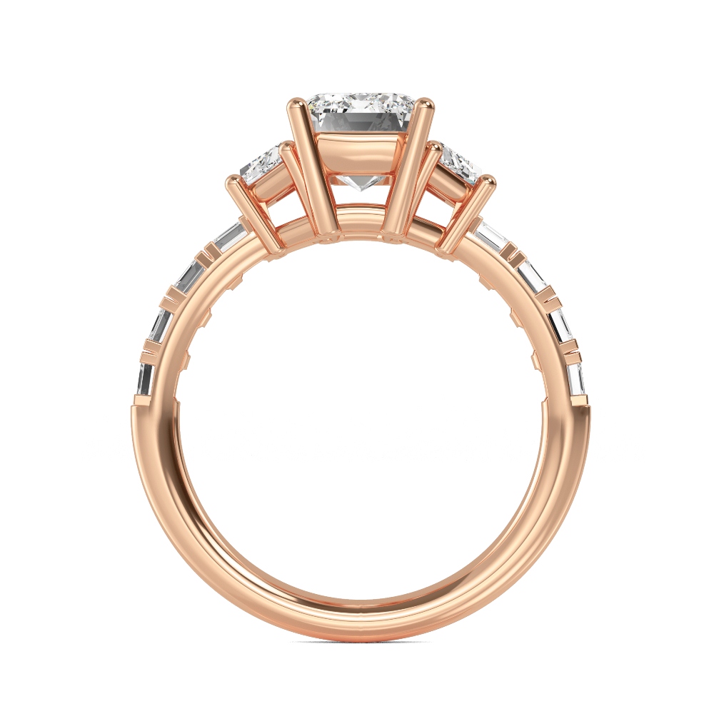 18K Rose Gold Lab Grown Diamond Engagement Ring 2.93 ctw R57546EM-2