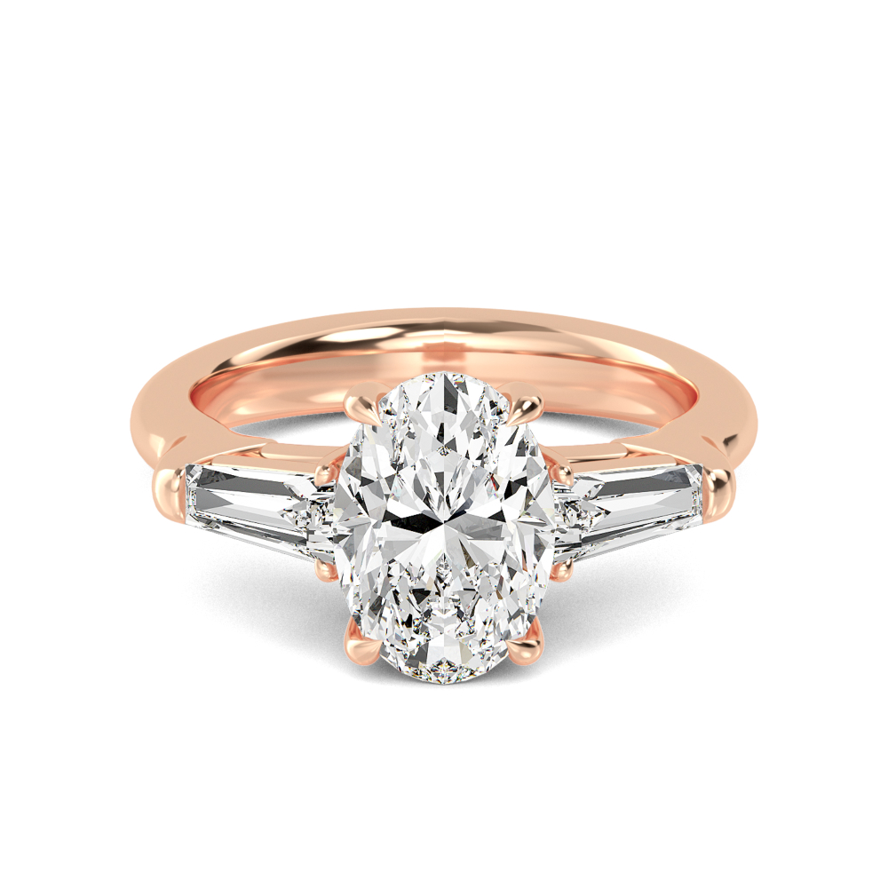 18K Rose Gold Lab Grown Diamond Engagement Ring 2.52 ctw R57604OV-2