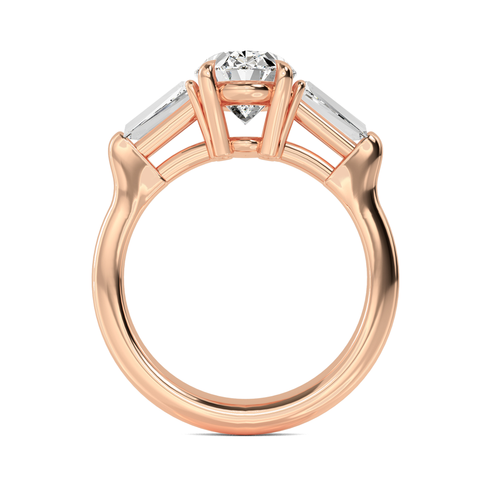 18K Rose Gold Lab Grown Diamond Engagement Ring 2.52 ctw R57604OV-2