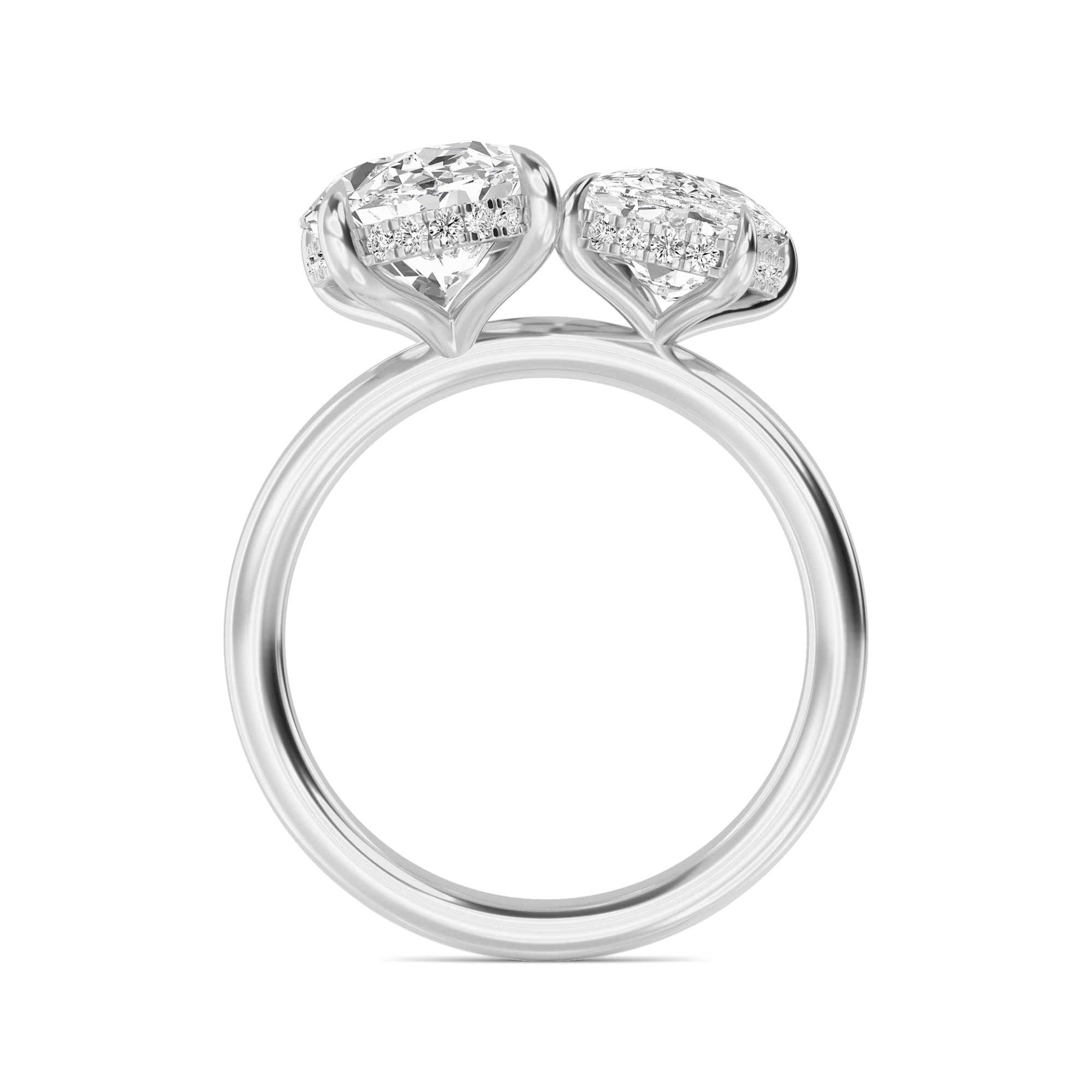 18K White Gold Lab Grown Diamond Engagement Ring 2.32 ctw R59736OVCUHH-2.25CT