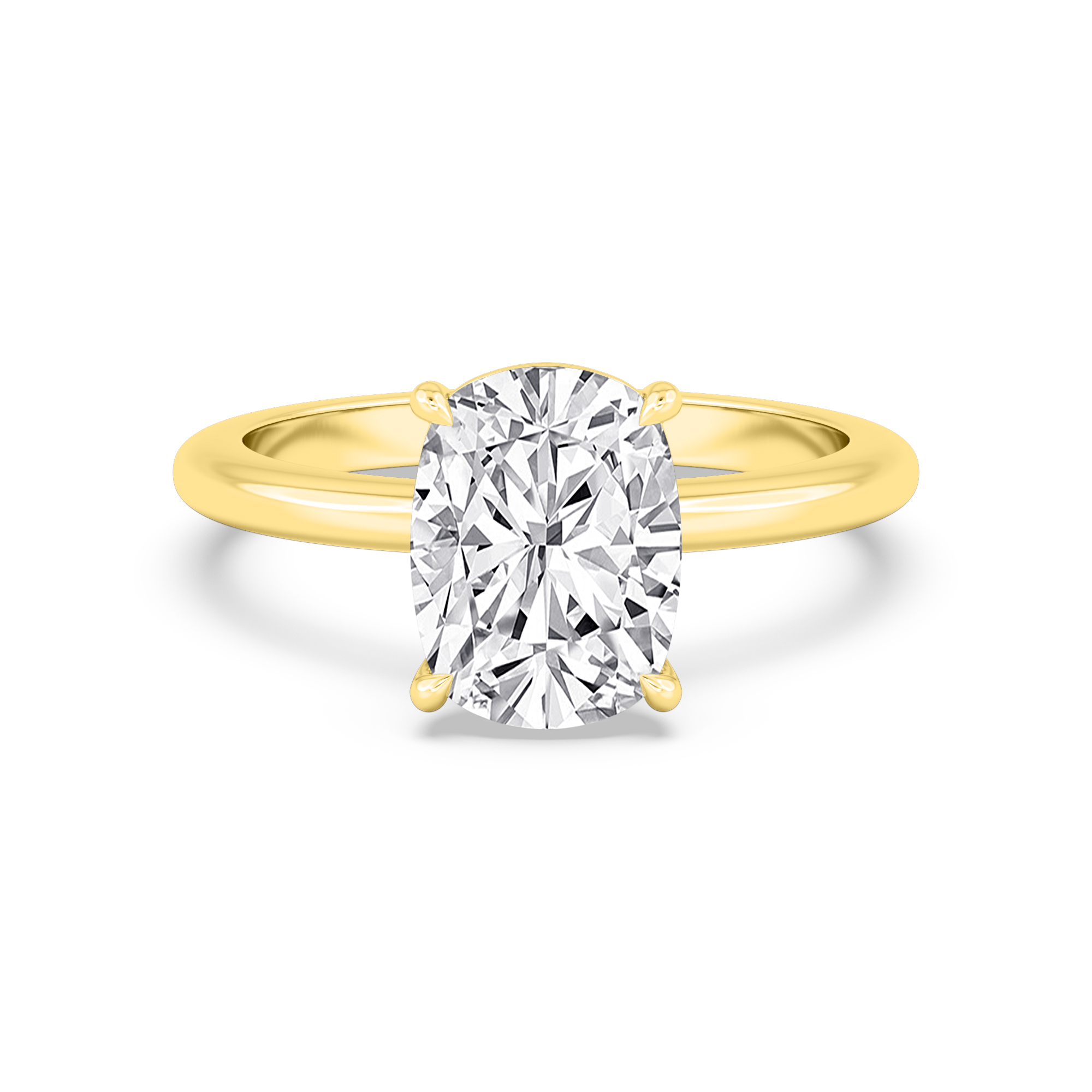 18K Yellow Gold Lab Grown Diamond Engagement Rings 1.01 ctw R59738CU-1