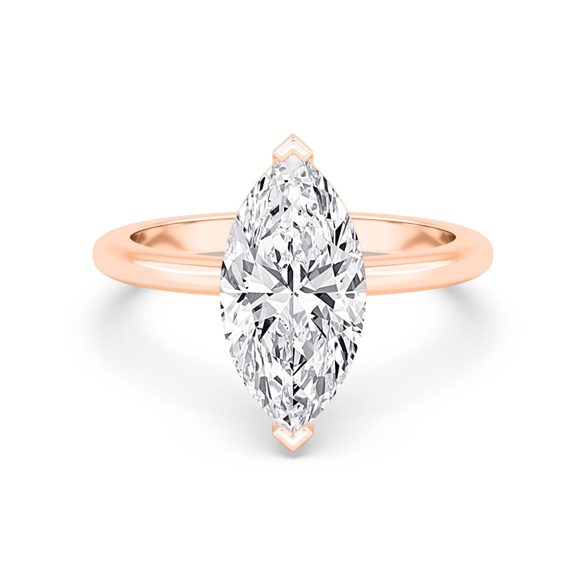 18K Rose Gold Lab Grown Diamond Engagement Rings 1.00 ctw R59738MQ-1