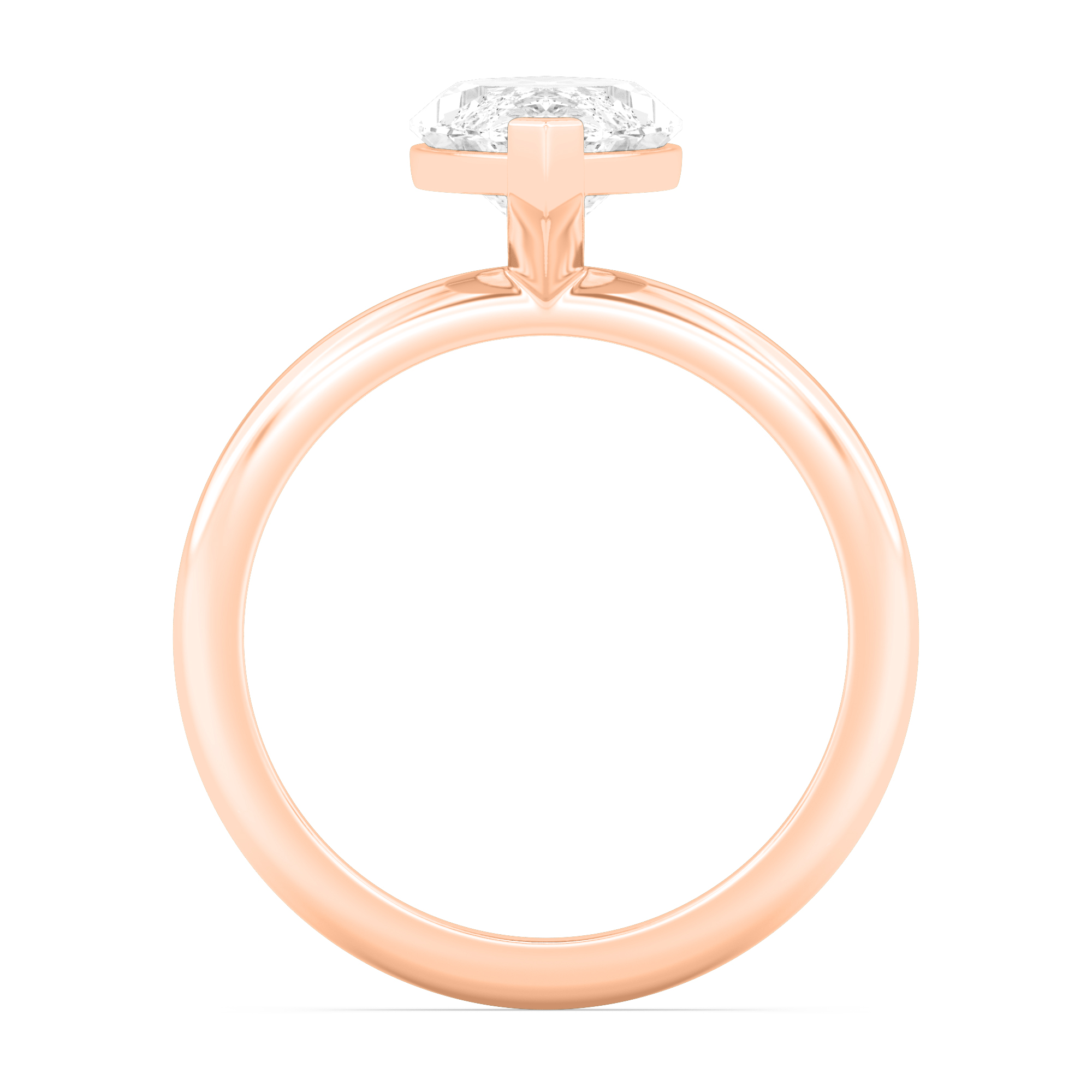18K Rose Gold Lab Grown Diamond Engagement Rings 1.00 ctw R59738MQ-1