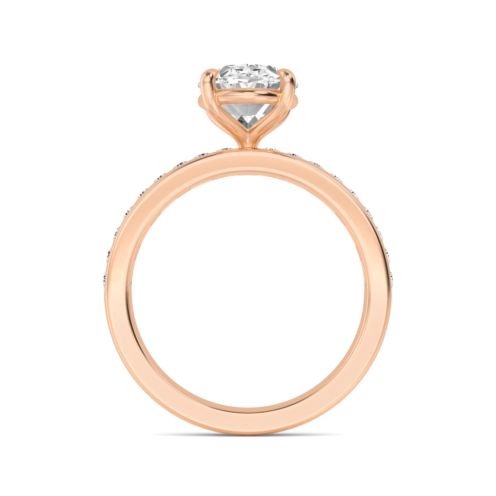18K Rose Gold Lab Grown Diamond Rings 3.00 ctw R60318OV-3