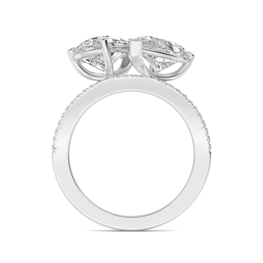 18K White Gold Lab Grown Diamond Toi Et Moi Rings 3 ctw R60346PEPE-3