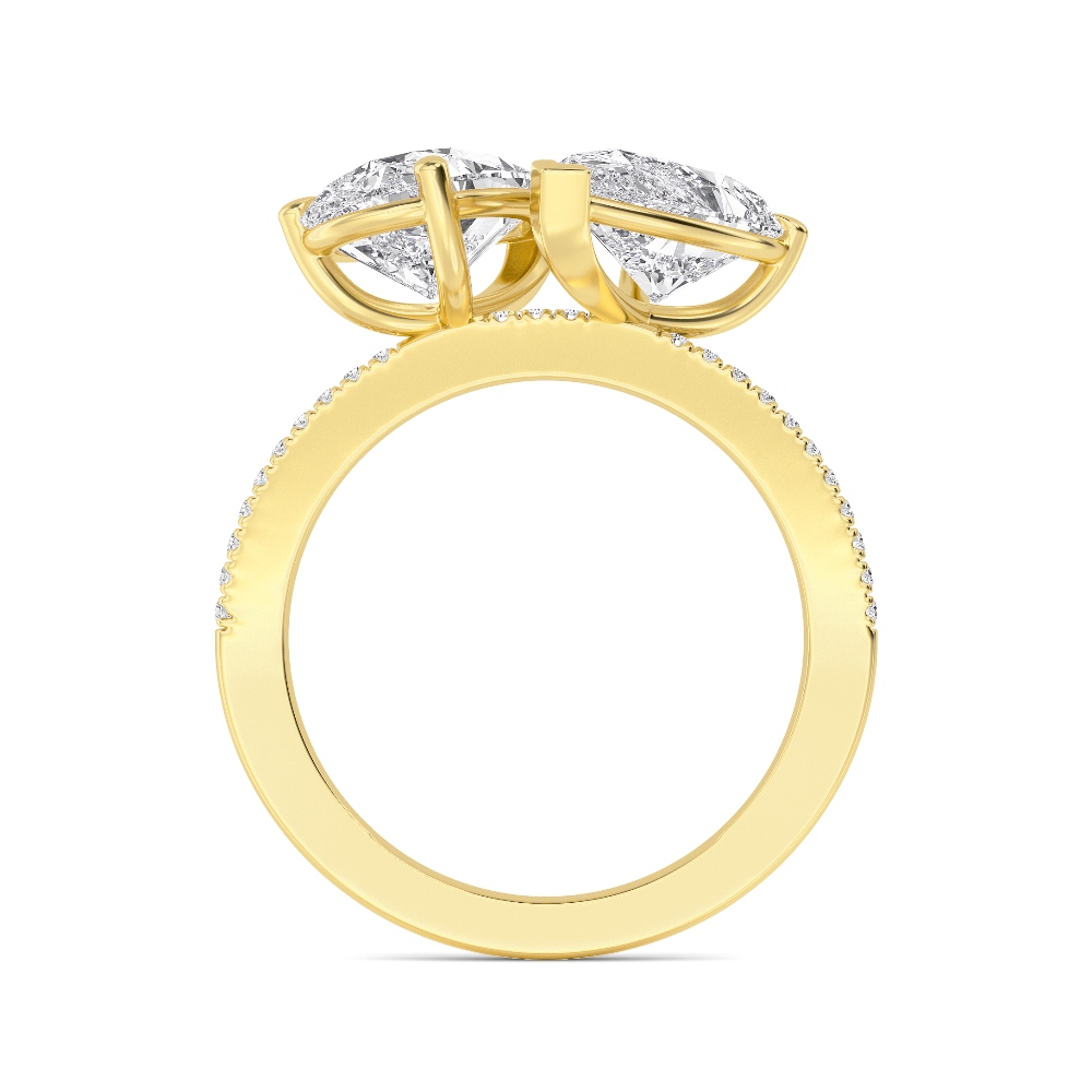 18K Yellow Gold Lab Grown Diamond Toi Et Moi Rings 3 ctw R60346PEPE-3