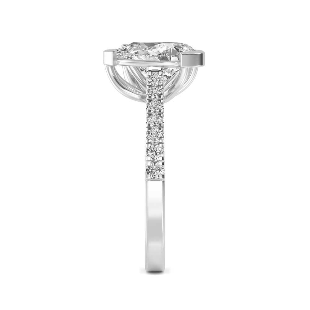 18K White Gold Lab Grown Diamond Toi Et Moi Rings 2 ctw R60358PEPR-2