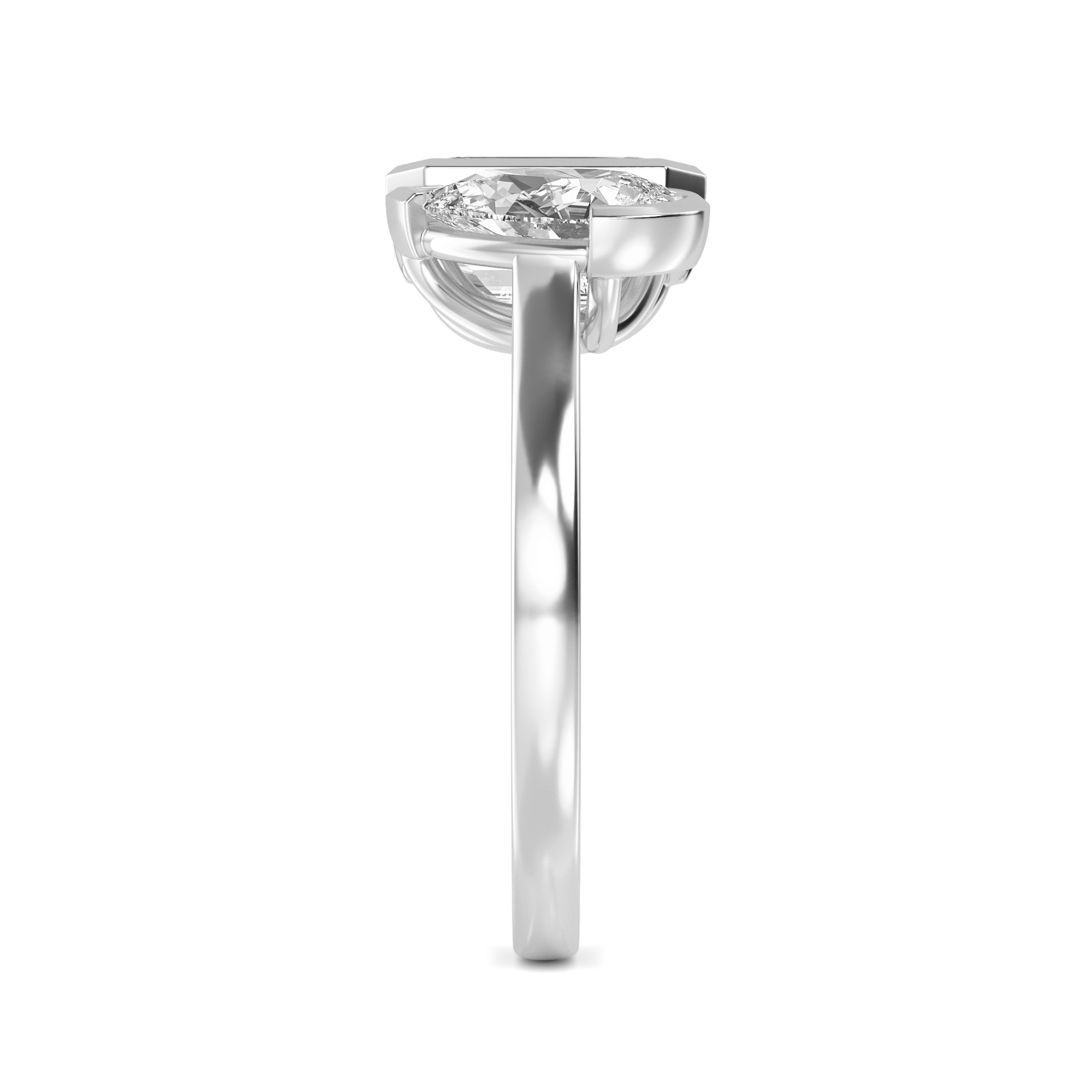 18K White Gold Lab Grown Diamond Toi Et Moi Rings 2 ctw R60369PEEM-2