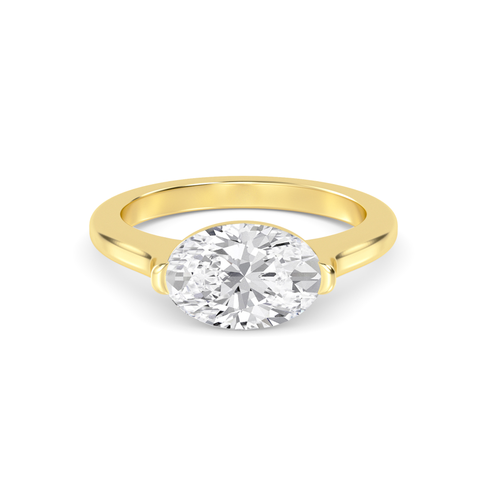 18K Yellow Gold Lab Grown Diamond Rings R60395OV-2