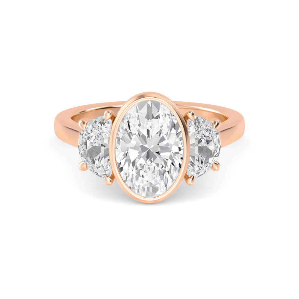 18K Rose Gold Lab Grown Diamond Ring 4.08 ctw R60407OV-3