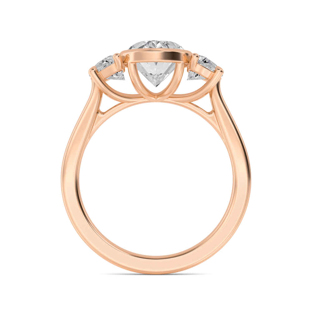 18K Rose Gold Lab Grown Diamond Ring 4.08 ctw R60407OV-3