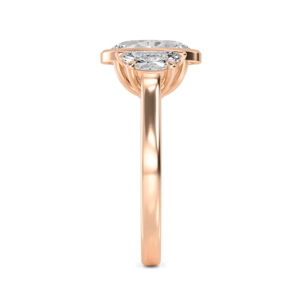 18K Rose Gold Lab Grown Diamond Ring 4.08 ctw R60407OV-3