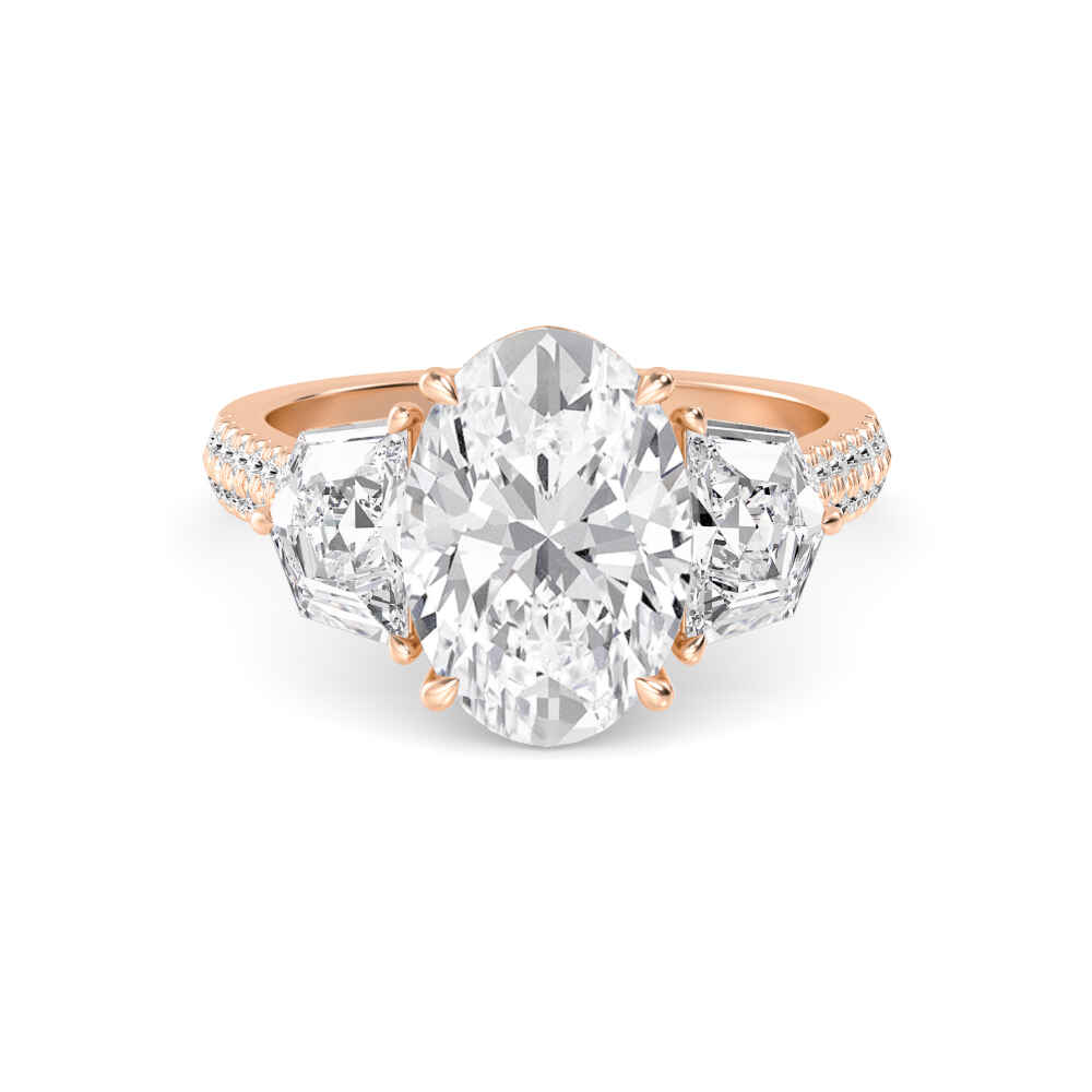 18K Rose Gold Lab Grown Diamond Ring 4.41 ctw R60408OV-3