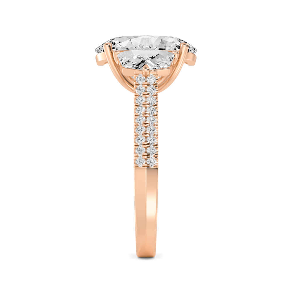 18K Rose Gold Lab Grown Diamond Ring 4.41 ctw R60408OV-3