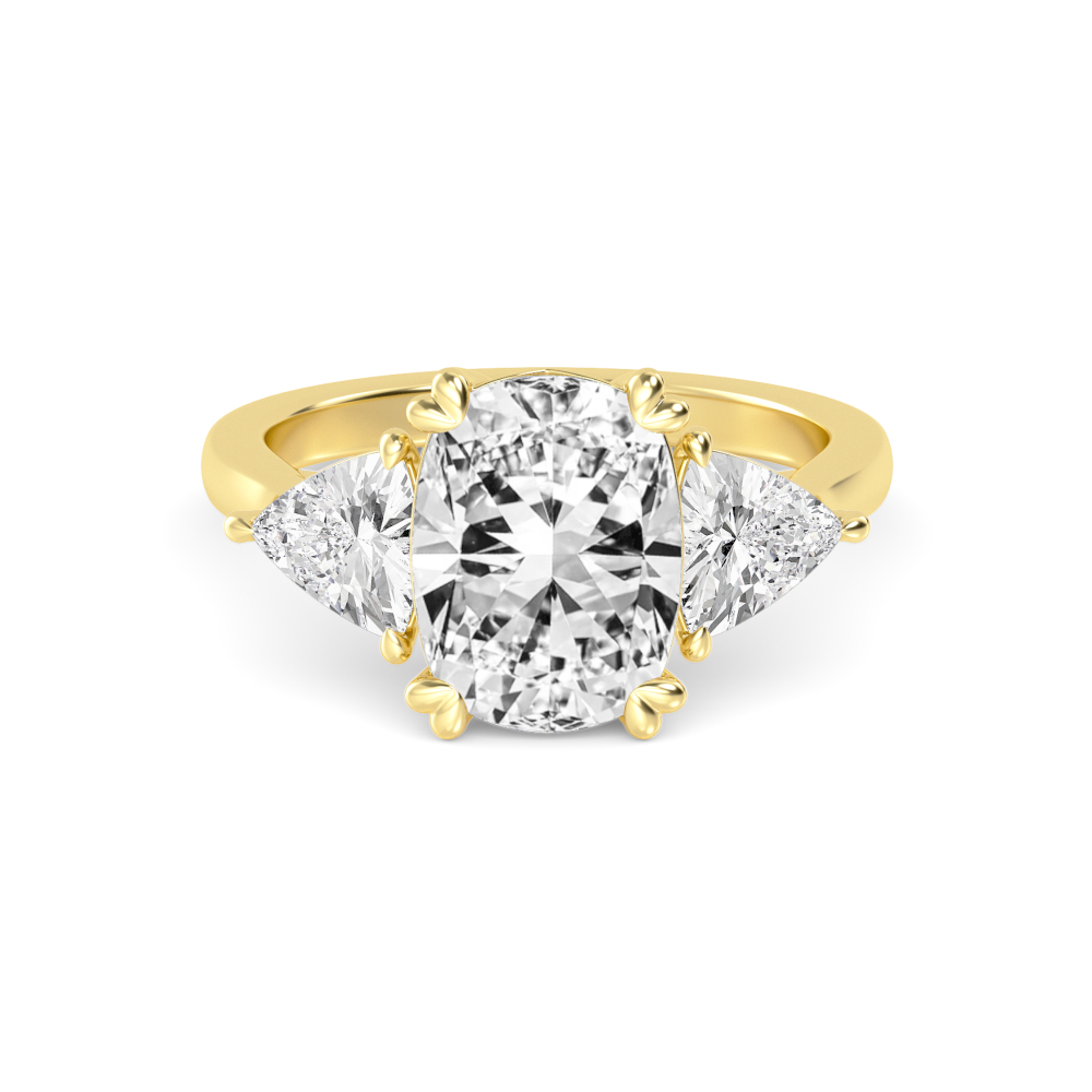 18K Yellow Gold Lab Grown Diamond Rings R60409CU-1