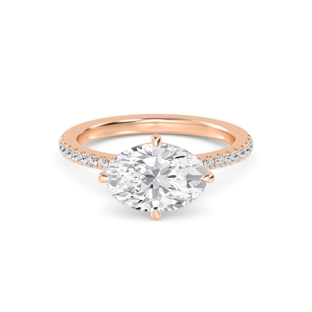 18K Rose Gold Lab Grown Diamond Rings R60415OV-1
