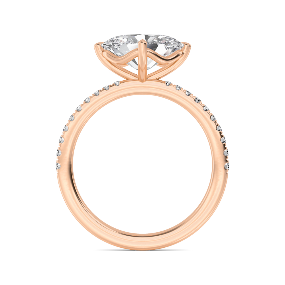 18K Rose Gold Lab Grown Diamond Rings R60415OV-1