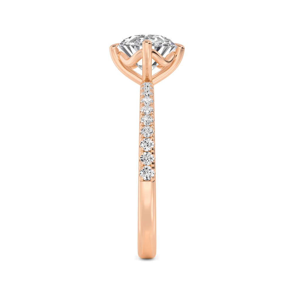 18K Rose Gold Lab Grown Diamond Rings R60415OV-1