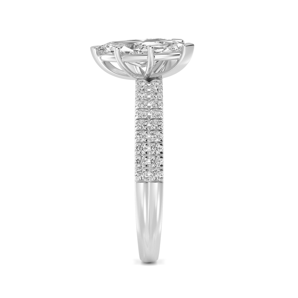 18K White Gold Lab Grown Diamond Toi Et Moi Rings 2 ctw R60428MQTR-2
