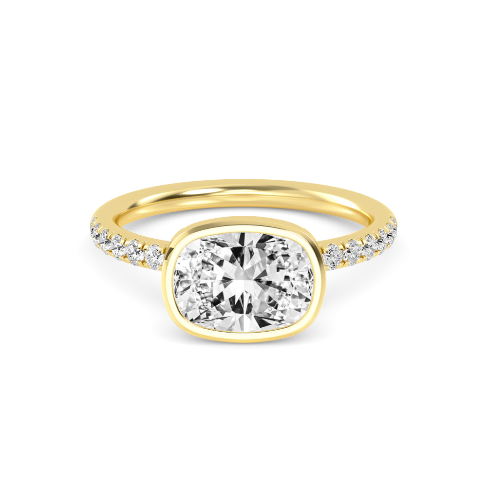 18K Yellow Gold Lab Grown Diamond Rings R60433CU-2