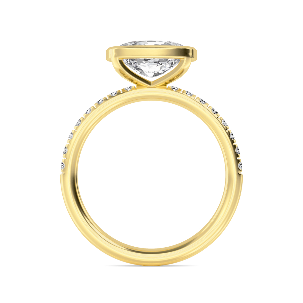 18K Yellow Gold Lab Grown Diamond Rings R60433CU-2