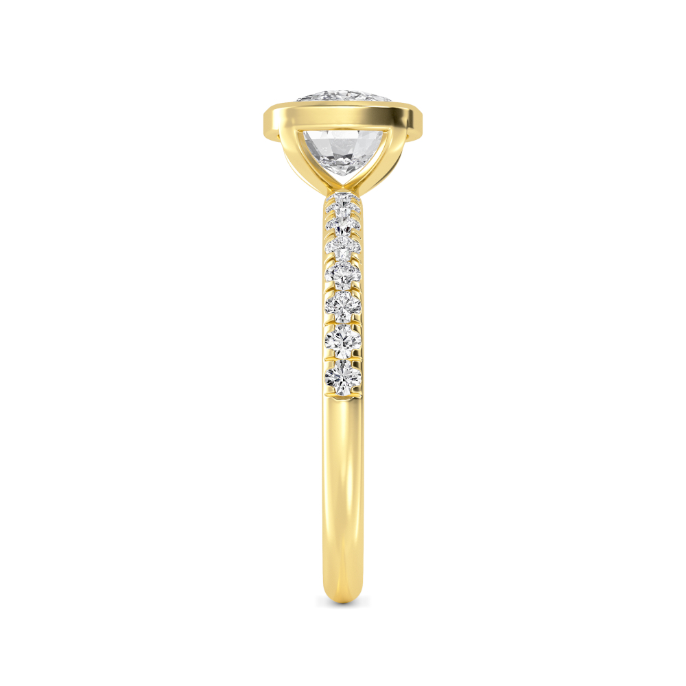 18K Yellow Gold Lab Grown Diamond Rings R60433CU-2