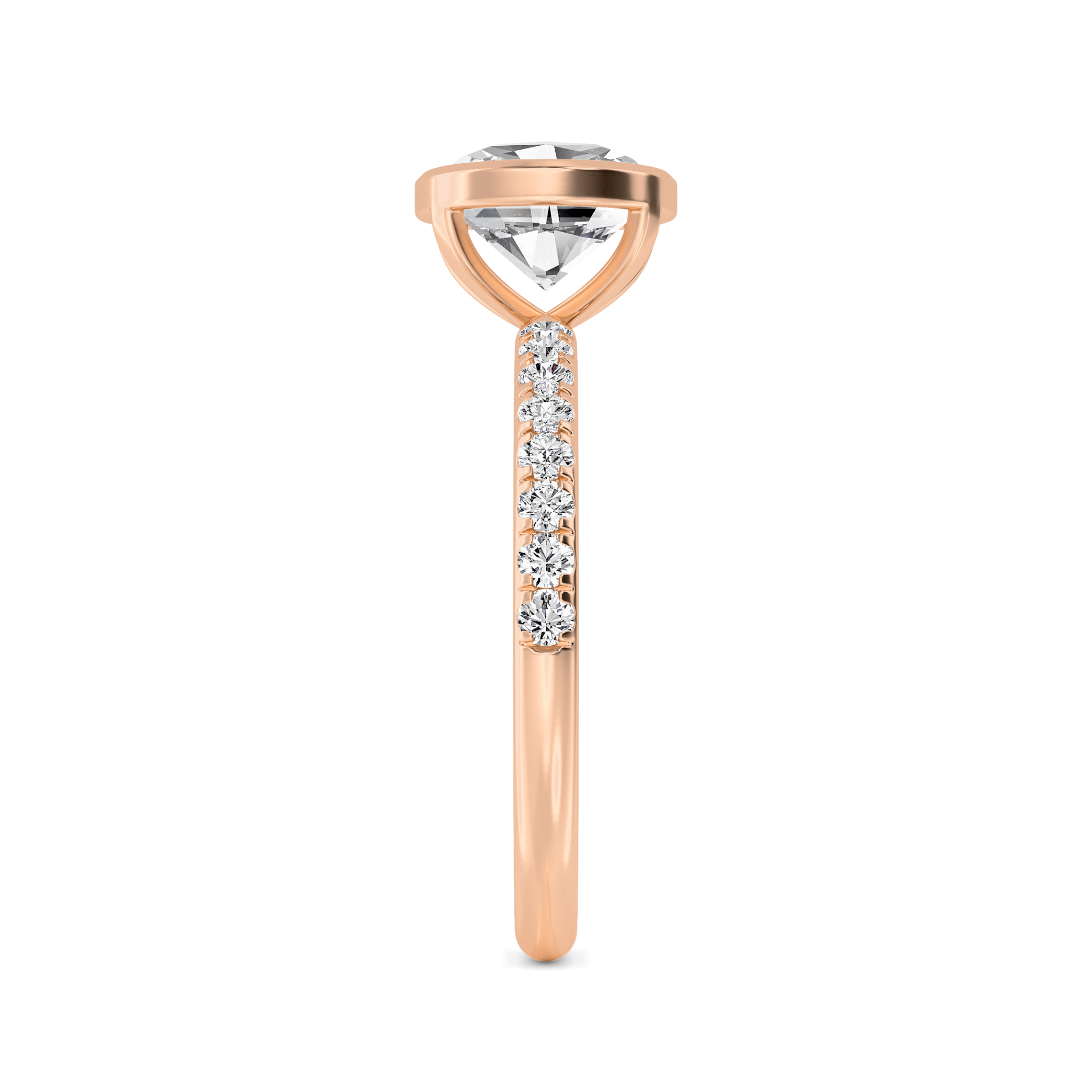 18K Rose Gold Lab Grown Diamond Engagement Ring 1.87 ctw R60433OV-1.50CT