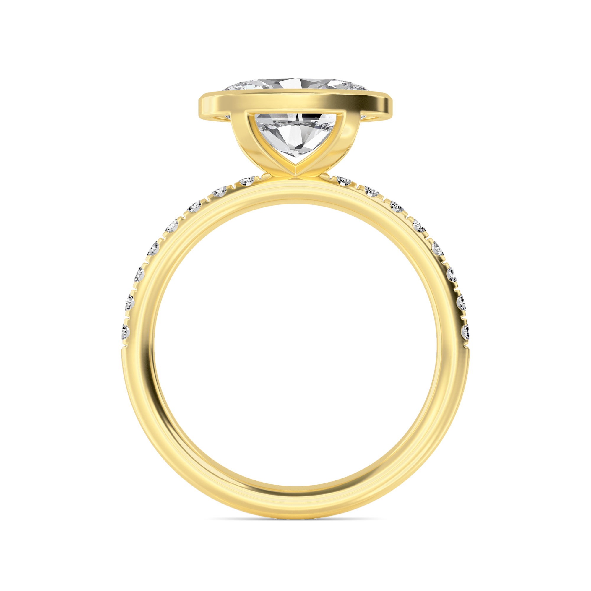 18K Yellow Gold Lab Grown Diamond Engagement Ring 1.87 ctw R60433OV-1.50CT