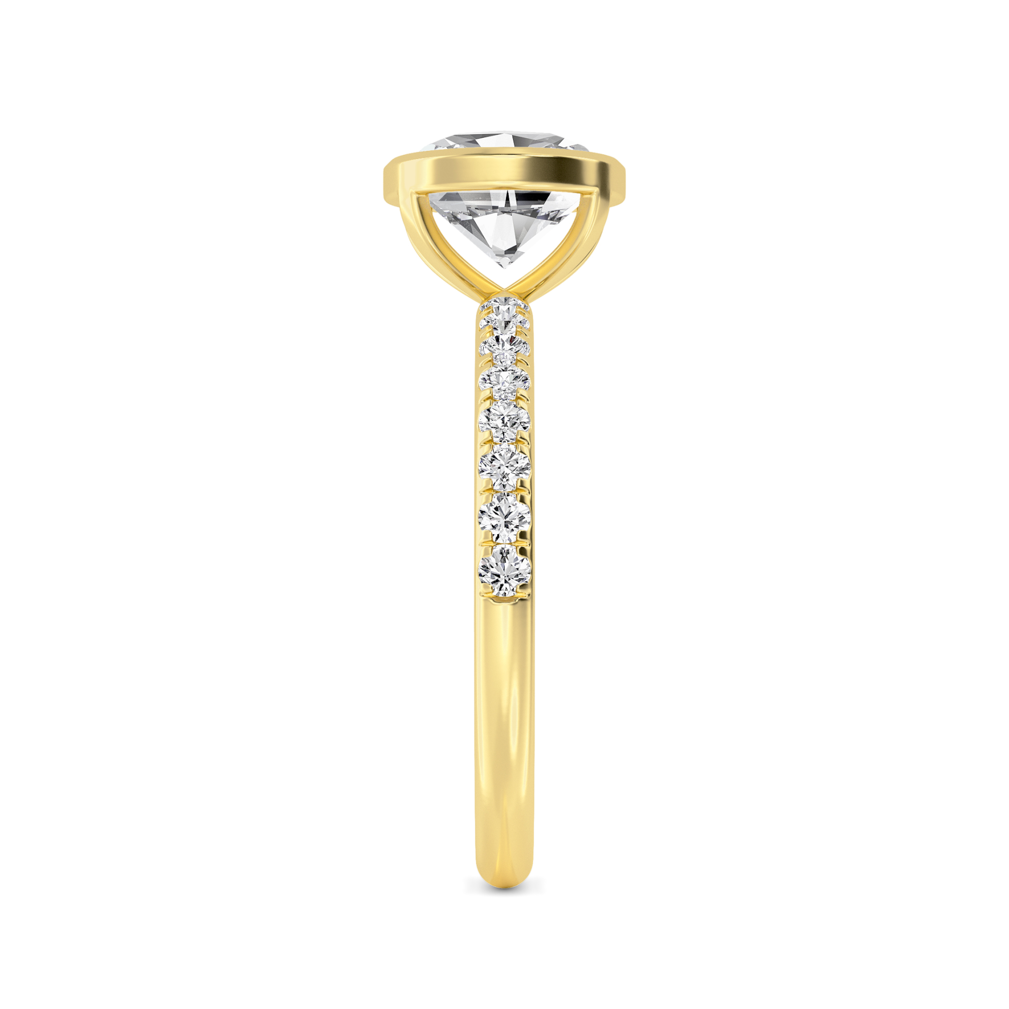 18K Yellow Gold Lab Grown Diamond Engagement Ring 1.87 ctw R60433OV-1.50CT