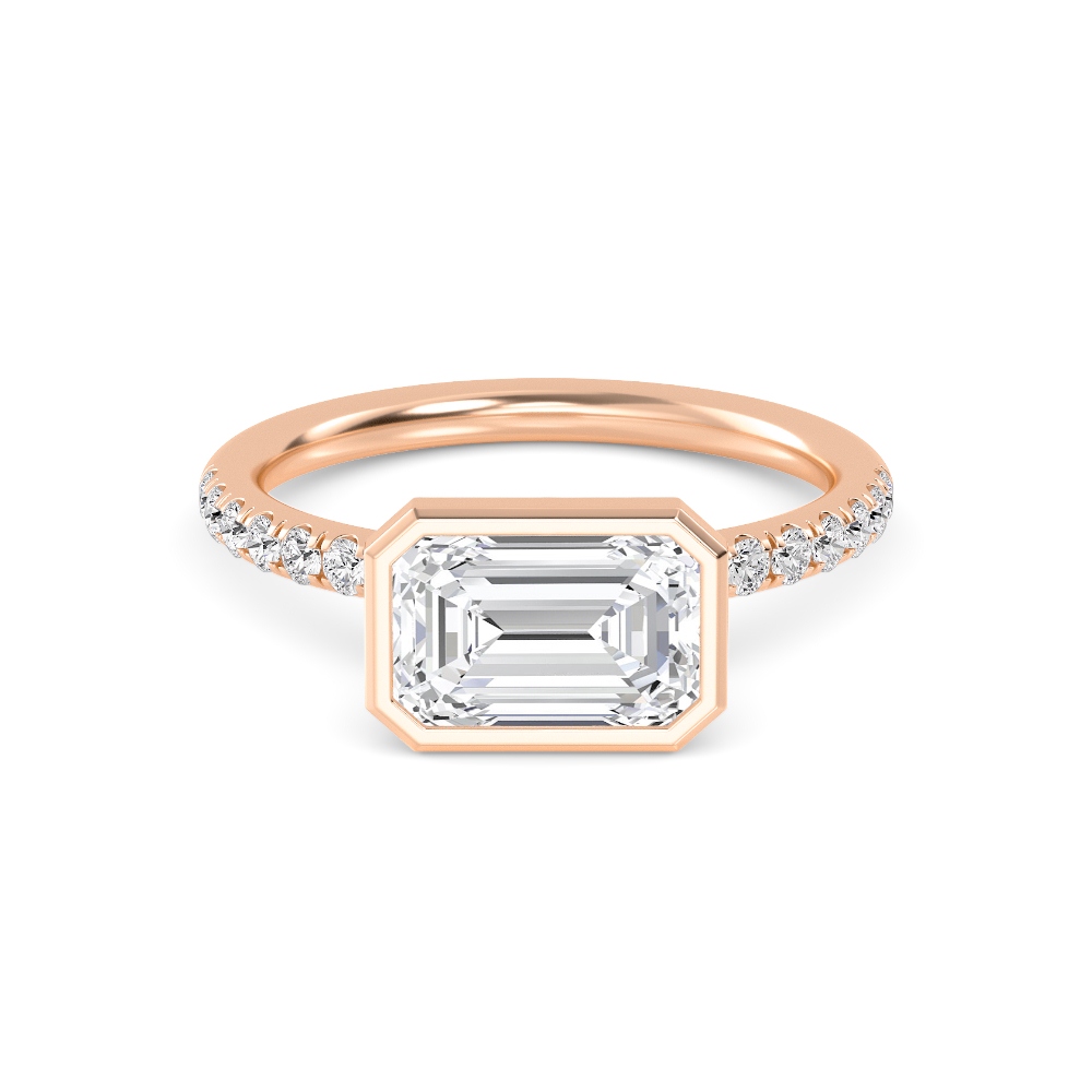 18K Rose Gold Lab Grown Diamond Rings R60433RDT-2