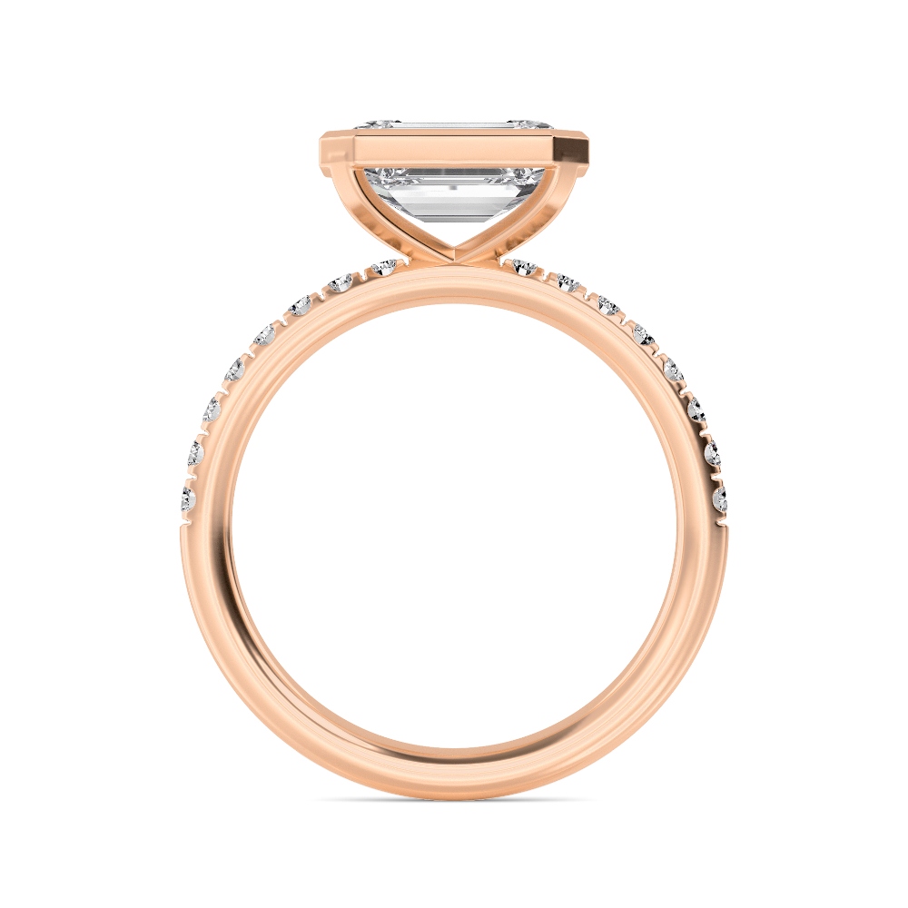 18K Rose Gold Lab Grown Diamond Rings R60433RDT-2