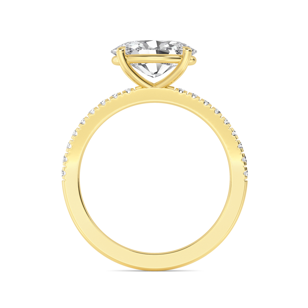 18K Yellow Gold Lab Grown Diamond Rings R60444OV-1