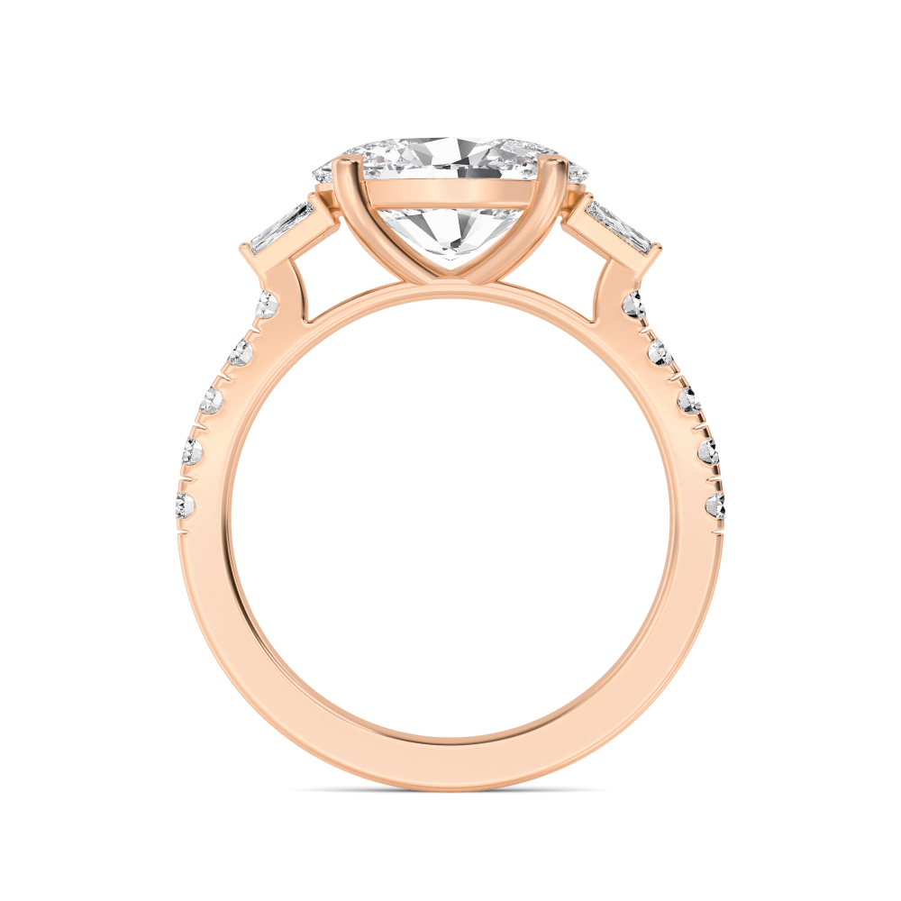 18K Rose Gold Lab Grown Diamond Rings R60469OV-1.50CT