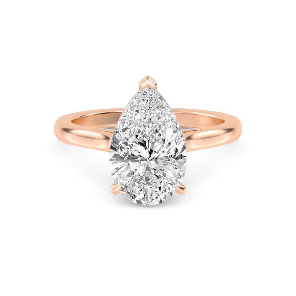 18K Rose Gold Lab Grown Diamond Solitaire Rings 1.50 ctw R60489PE-1.50CT