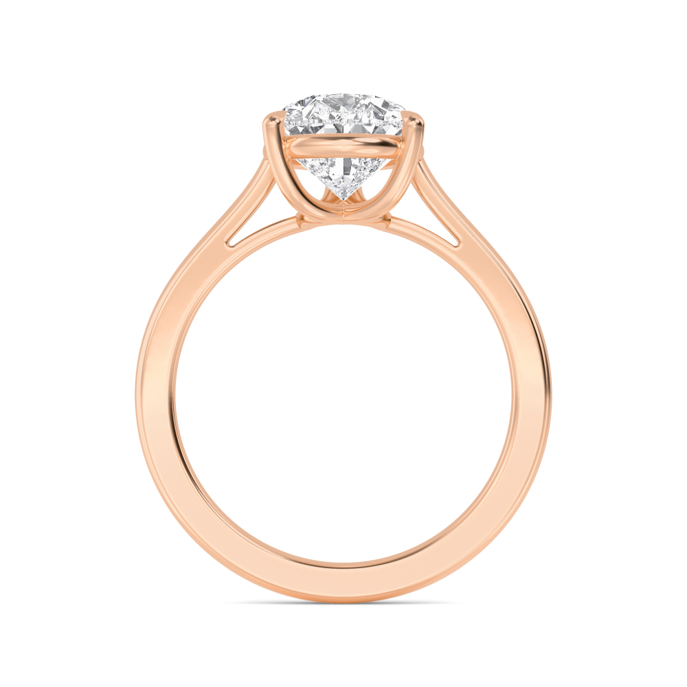 18K Rose Gold Lab Grown Diamond Solitaire Rings 1.50 ctw R60489PE-1.50CT