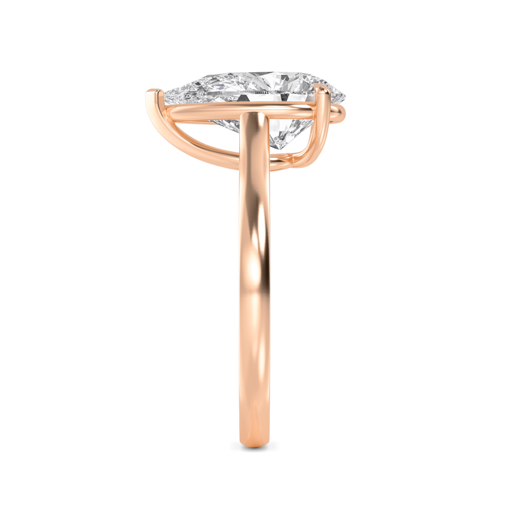 18K Rose Gold Lab Grown Diamond Solitaire Rings 1.50 ctw R60489PE-1.50CT