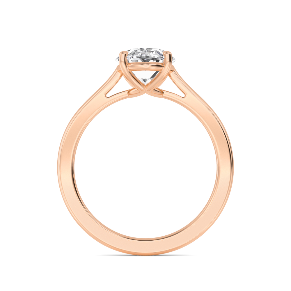 18K Rose Gold Lab Grown Diamond Solitaire Rings 1.50 ctw R60491OV-1.50CT