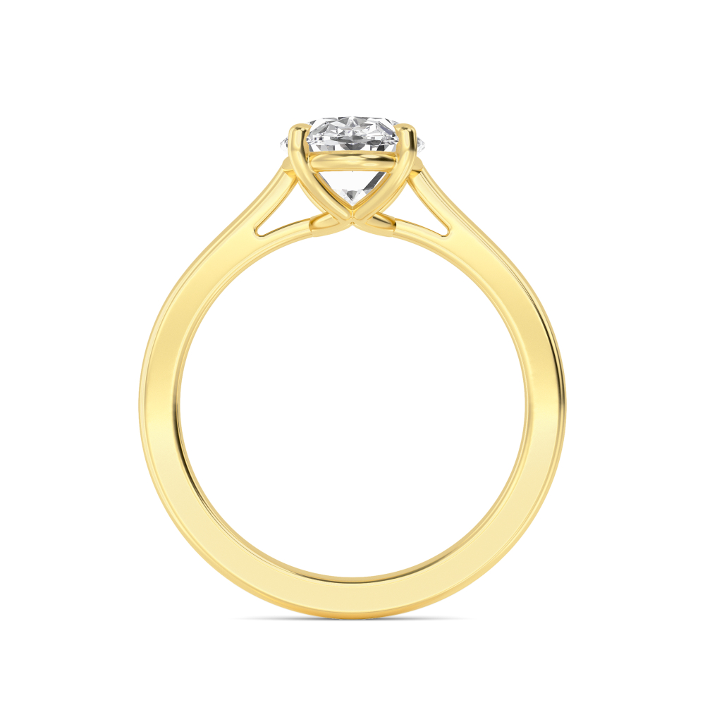 18K Yellow Gold Lab Grown Diamond Solitaire Rings 1.50 ctw R60491OV-1.50CT