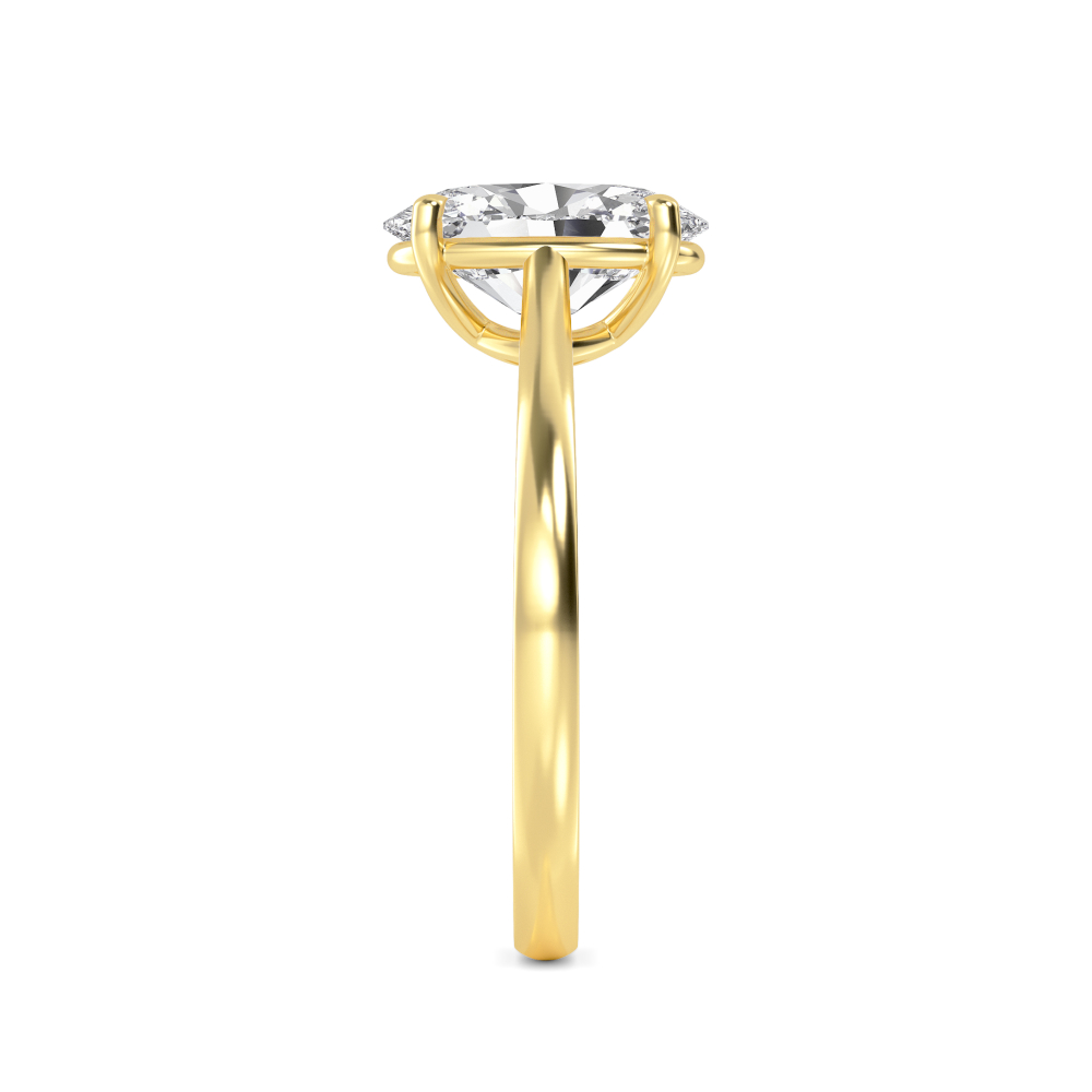 18K Yellow Gold Lab Grown Diamond Solitaire Rings 1.50 ctw R60491OV-1.50CT