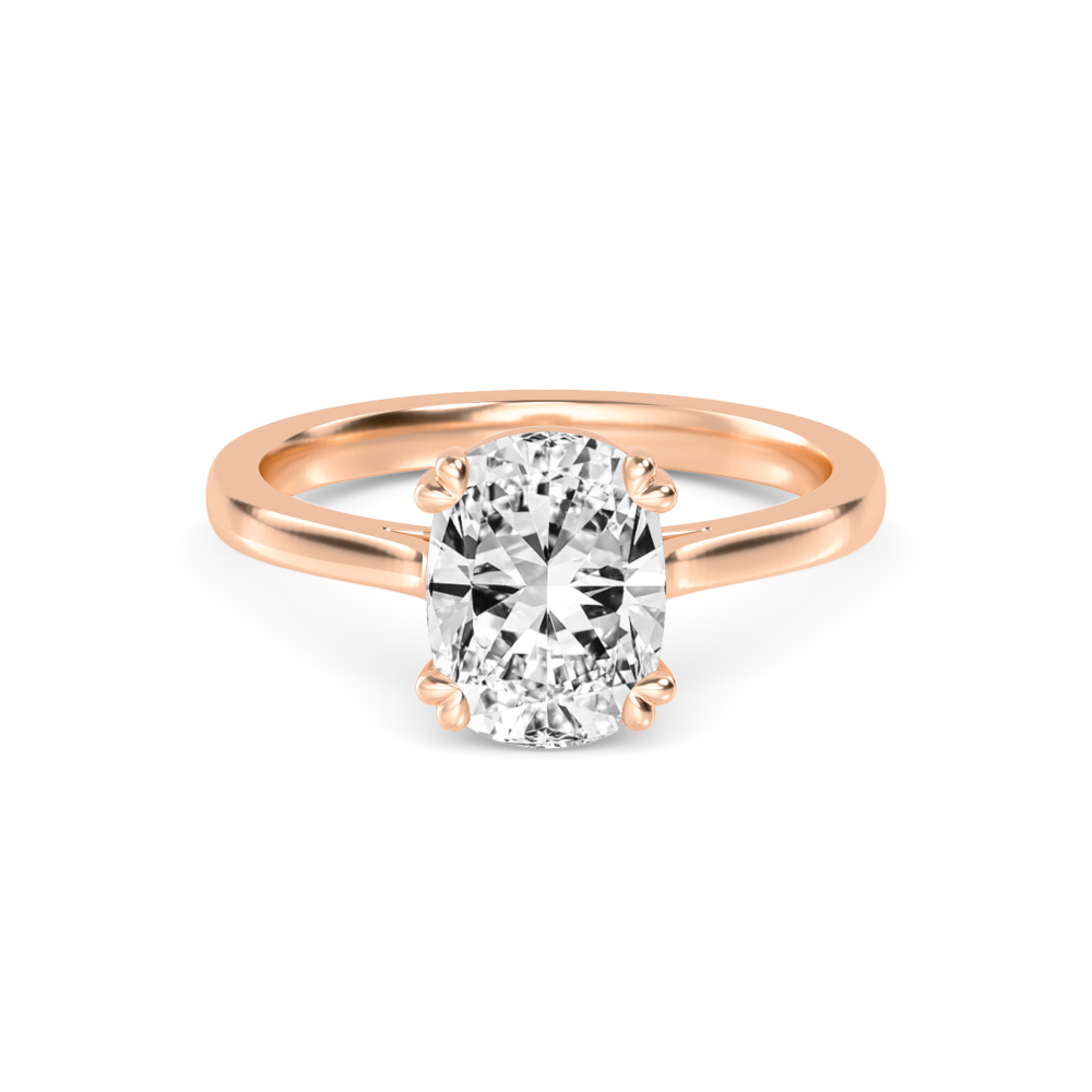 18K Rose Gold Lab Grown Diamond Solitaire Rings 1.50 ctw R60492CU-1.50CT
