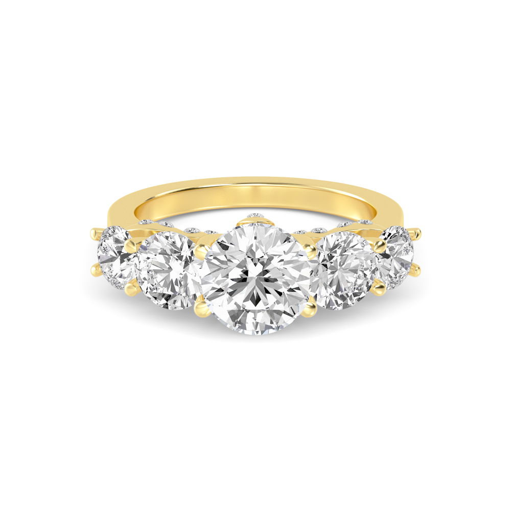 18K Yellow Gold Lab Grown Diamond RingsR60494-1.50CT